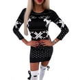 thumbnail image 3 of Skksst Christmas Womens Long Sleeve Xmas Fancy Costume Party Mini Dress, 3 of 3
