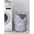 thumbnail image 3 of Floral Laundry Bag, Botanical Romantic and Victorian Illustration of Mix Flowers in Pastel Tones, Hamper Basket with Handles Drawstring Closure for Laundromats, 13" x 19", Multicolor, by Ambesonne, 3 of 4