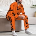 thumbnail image 7 of Sikiie Halloween Bats Mens Pajama Set, Soft Warm Long Sleeve Sleepwear, Cozy Button-Down Pjs for Men-X-Large, 7 of 7