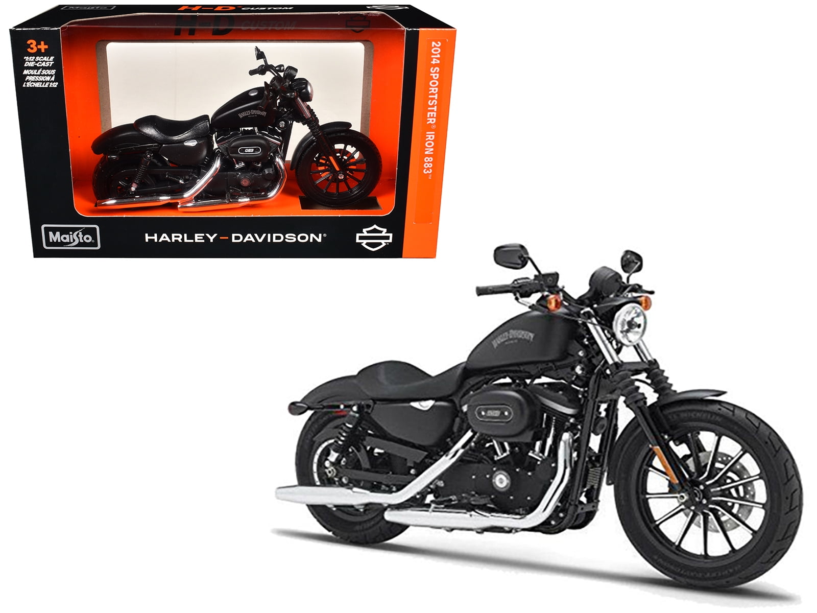 Harley-Davidson FLSTS 1:10 黒赤 ③ Maisto Vtg Maisto Harley Davidson Motorcycle Diecast Model FLSTS