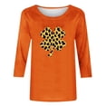 thumbnail image 4 of St. Patrick's Day T-Shirt for Women Leopard Print Shamrock Graphic Crewneck Long Sleeve Soft Relaxed Fit Festive Holiday Clover Graphic Tee, 4 of 7