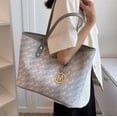 thumbnail image 3 of Texture Bag Women's Large Capacity Summer Simple Shoulder Bag Class Commuter Tote Bag, 3 of 5