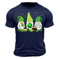 thumbnail image 3 of lcziwo St. Patricks Day Mens Short Sleeve T-Shirt Cute Gnome Print Round Neck Graphic Tee Shirts 2025 Spring Summer Casual Going Out Streetwear Prime By Hour,Navy,XXL, 3 of 6