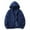 Dark Blue, variant on Xzbqbs Mens Cotton Hooded Jackets Full Zip Up Lightweight Fleece Sweatshirt Coat Long Sleeve Casual Athletic Jacket with Pockets