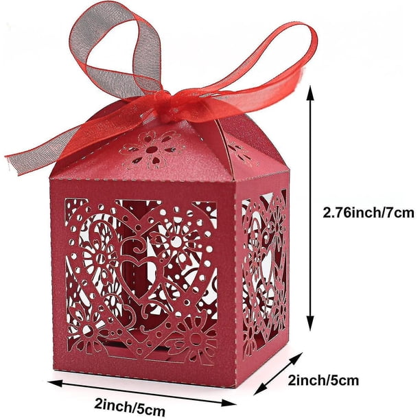 Caja de chocolate con bolsa C hueca cortada (bei, 70 piezas)