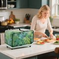 thumbnail image 4 of ZIATUBLES Monstera Print Toaster Oven Cover Dustproof Kitchen Small Appliance Cover with Top Handle and Side Pocket, Machine Washable, 18.5" x 14.5" x 9", 4 of 8