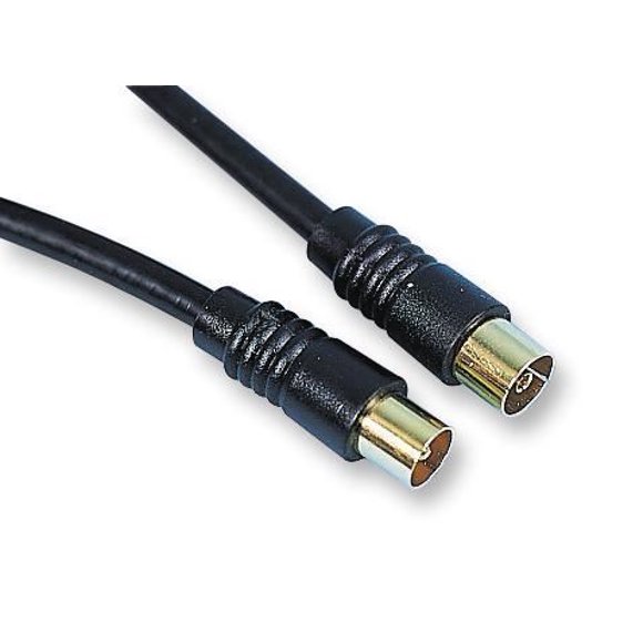 PRO SIGNAL - Câble Coaxial TV Aérien, Mâle à Femelle, 10m Noir