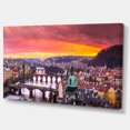 thumbnail image 2 of Ponts dans le Panorama de Prague - Impression sur Toile Paysage, 2 of 3