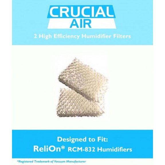 Crucial Air Filter Replacement Parts Compatible With ReliOn Part # WF813 - Fits ReliOn WF813 2-Pack Humidifier Wicking Filters, Fits ReliOn RCM832 (RCM-832) RCM-832N, DH-832 and DH-830 Vac