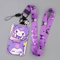 thumbnail image 4 of HuangShi Hello Kitty Kulomi Melody Cartoons PVC Card Holder Sanrio Original Anime Lanyard ID Protective Case Hanging Neck Anti-lost Cover, 4 of 7