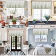 thumbnail image 5 of Sage Green Farmhouse Short Window Curtain Valances, Ombre Gradient Striped Minimalist Texture Rod Pocket Kitchen Valances for Living Room Bedroom Bathroom Cafe 42" x 12", 5 of 8