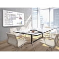thumbnail image 4 of Luxor 72" x 40" Wall-Mounted Magnetic Ghost Grid Whiteboard, Silver Aluminum Frame, 4 of 6