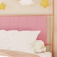 thumbnail image 6 of Towallmark Twin Canopy Bed Frame with Upholstered Headboard, Canopy Bed Frame with Under-Bed Storage & Strong Slats Support, Noise Free Metal, Twin Bed Frame, Pink, 6 of 9