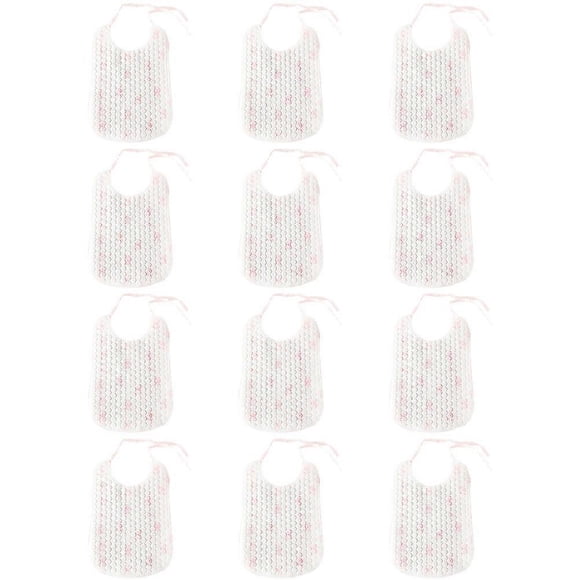Disposable Baby Bib Waterproof 32Pcs for Feeding Portable White Bibs