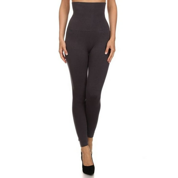 YELETE Women's High Waist Compression Leggings - One Size - Charcoal