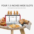 thumbnail image 7 of Toaster 4 Slice, Geek Chef Stainless Steel Extra-Wide Slot Toaster with Dual Control Panels of Bagel/Defrost/Cancel Function, 6 Toasting Bread Shade Settings, Auto Pop-Up, Multicolor, 7 of 7