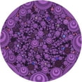 thumbnail image 1 of Ahgly Company Machine Washable Indoor Round Transitional Purple Iris Purple Area Rugs, 4' Round, 1 of 7
