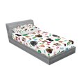 thumbnail image 2 of Ambesonne Dog Emoji Fitted Sheet & Pillow Sham Set, Cartoon Puppy Animals Art, Twin, White and Multicolor, 2 of 2