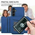 thumbnail image 5 of Dteck Wallet Case for Samsung Galaxy S24 Ultra,Slim Lightweight PU Leather Flip Folio Purse Stand Phone Cover with Card Holder Slots Magnetic Closure Soft Silicone Bumper Case,Blue, 5 of 6