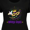 thumbnail image 4 of Inktastic Mardi Gras Party Crown Mask Women's Plus Size T-Shirt, 4 of 5