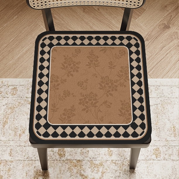 Funda de almohada estilo francés, cojín para silla, cachemira sintética lavada, peluches de invierno, cojín antideslizante para silla de comedor, cojín clásico.