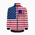 thumbnail image 2 of National Flag United States America USA Jacket Men's Street Cool Long Sleeves Coat Personality Tops Oversized Zipper Jackets Male Clothes, 2 of 7