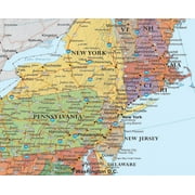 24 x 36 United States Classic Premier Laminated Wall Map Poster