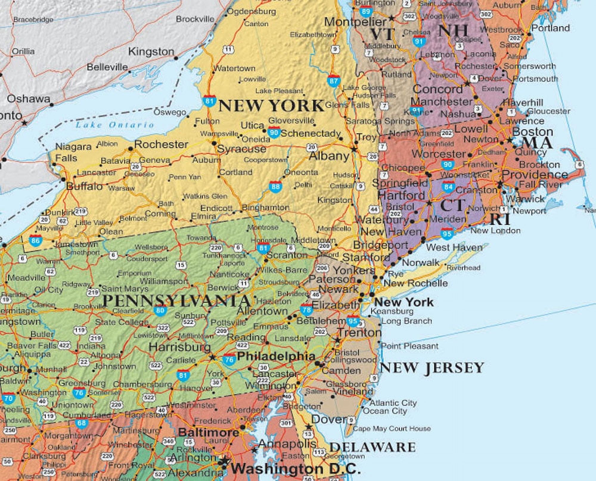 48x78 Huge United States, USA Classic Elite Wall Map Laminated - image 3 of 4