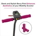 thumbnail image 4 of AlveyTech Berry 130 mm (5") Long Handlebar Grip (Set of 2) - Replacement Pink Foam Grips for Mobility Scooters, Folding E-Scooter, Electric Bicycles, Mini Dirt Gas Powered Bikes, Pocket Mod Bike Parts, 4 of 7