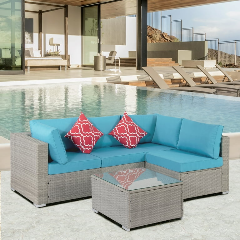 Patio furniture set clearance 5 piece patio furniture sets with rattan wicker chairs deals