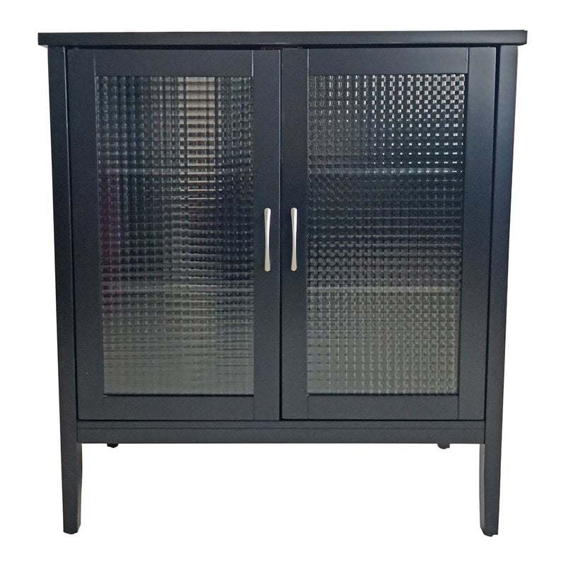 Pilaster Designs Delancey 2door Wood Accent Display Storage in