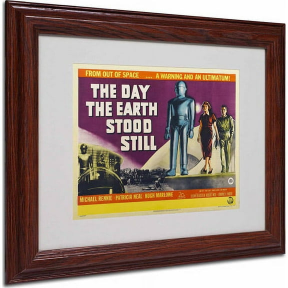 Trademark Fine Art 'Day Earth Stood Still' 16" x 20" Wood Frame Art (ALI0228-W1620MF)