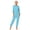 Light Blue, variant on Women's Long Sleeve Alzheimer Anti-Strip Jumpsuit One Piece Loose Fit Nursing Rompers Lavender M