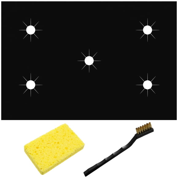 1 Set Stove Top Cover Stove Top Liner Covers Gas Stove Top Mats with Cleaning Brush for Kitchen