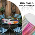 thumbnail image 2 of Colorful Geometric Round Tablecloth for 36-44 Inch Tables, Fitted Table Cover with Elastic Edge, Contemporary Abstract Artwork Waterproof Outdoor Table Cloth Protector for Patio Garden Dinner Picnic, 2 of 9