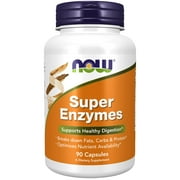 NOW Supplements, Super Enzymes, Formulated with Bromelain, Ox Bile, Pancreatin and Papain, 90 Caps