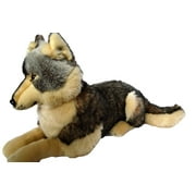 Auswella®Plush 20 Laying Timber Wolf - Realistic Plush Stuffed Animals
