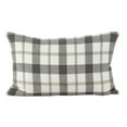 thumbnail image 3 of Saro Lifestyle Classic Plaid Pattern Cotton Down Filled Throw Pillow 12" x 20", 3 of 5