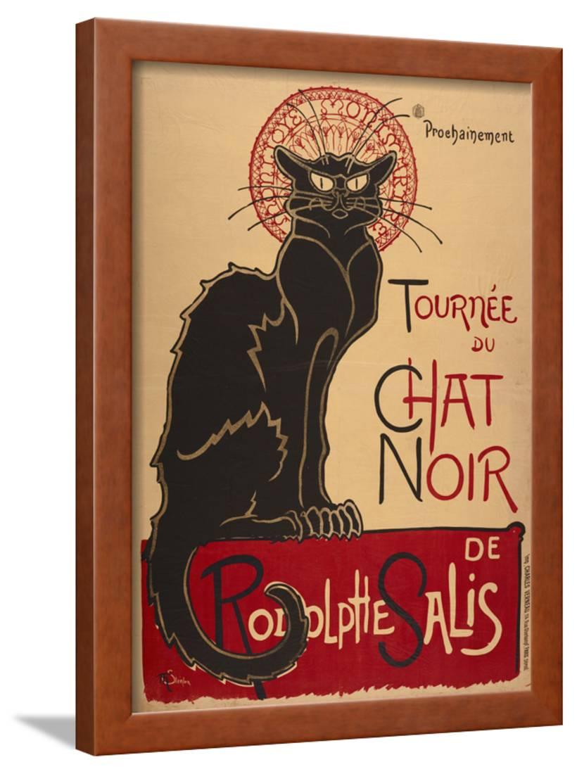 Tournée Du Chat Noir De Rodolphe Salis 1 Fassung Frankreich 1896 Charles Vernaux Paris Framed Print Wall Art By Théophile Alexandre Steinlen