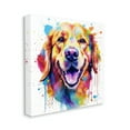 thumbnail image 4 of Stupell Industries Happy Dog Paint Drip Animals & Insects Painting Gallery Wrapped Canvas Art Print Wall Art, 17 x 17, 4 of 8