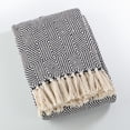 thumbnail image 5 of SARO TH258.GY5060 Cotton Throw Blanket with Diamond Weave Design  Gold, 5 of 5