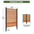 thumbnail image 5 of Uforic Outdoor Privacy Fence Panel - Weatherproof Wooden AC Unit Cover, Backyard & Patio Privacy Screen for Garden, Deck, Brown（1 Panel）, 5 of 8