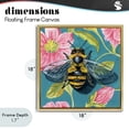 thumbnail image 4 of Stupell Industries Eclectic Fuzzy Bee On Floral Pattern Gold Floating Frame Canvas Art, 18 x 18, by Kate Jarvik Birch, 4 of 8