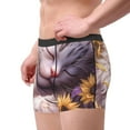 thumbnail image 2 of Yiaed Warm Sunflower Sleeping Cat Print Men's Soft Cotton Boxer Shorts Breathable Boxers Underwear Moisture-Wicking Underwear Stretch Boxer Briefs for Man-Small, 2 of 5