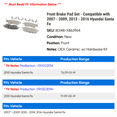 thumbnail image 2 of Front Brake Pad Set - Compatible with 2007 - 2009, 2013 - 2016 Hyundai Santa Fe 2008 2014 2015, 2 of 2