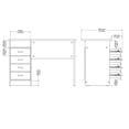thumbnail image 2 of Tvilum Warner 4 Drawer Office Desk with 1 Shelf for Adults, Oak, 2 of 16