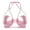 Light Pink, variant on Women's Bikini Tops Shiny Metallic Sea Shell Shape Bra Pearls Beads Seashell Bra Top for Rave Festival Blue L