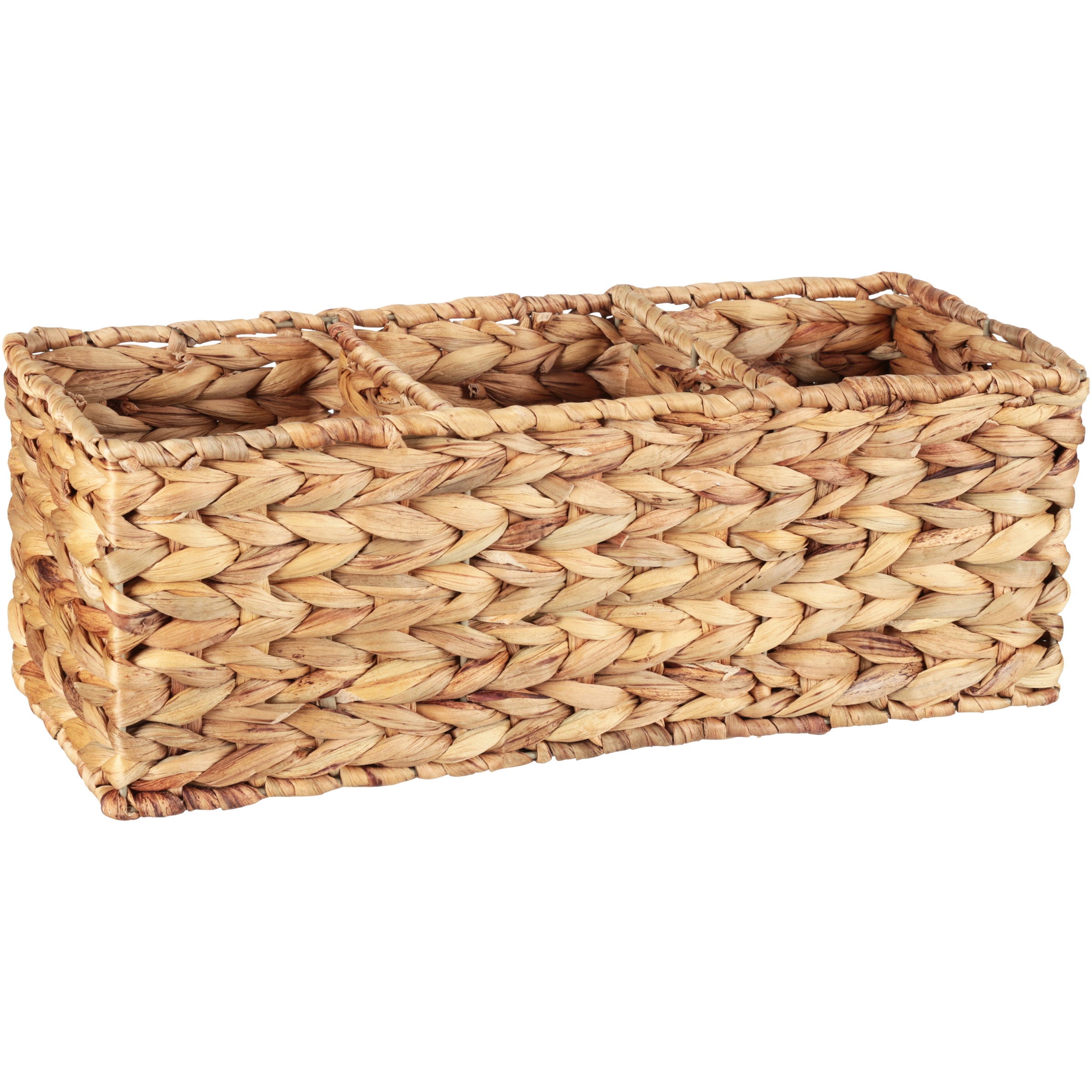 Better Homes & Gardens Woven Water Hyacinth Tank Basket, Natural, Size: 6.69 inch x 16.14 inch