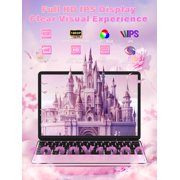 Pink Touchscreen Laptop 11 Mini 2-in-1 , FHD IPS , Intel N100, 16GB DDR4 RAM, 512GB SSD, (Win 11 Pro + Office), Backlit Keyboard, Facial Recognition, USB-C – Portable Laptop for Students & Travel