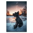 thumbnail image 3 of Hudo Dog Christmas Canvas Wall Art, Giant Schnauzer Dog Wall Art Prints Dogs Hanging Wall Pictures Decoration for Holiday Living Room Bedroom Bathroom, 3 of 5